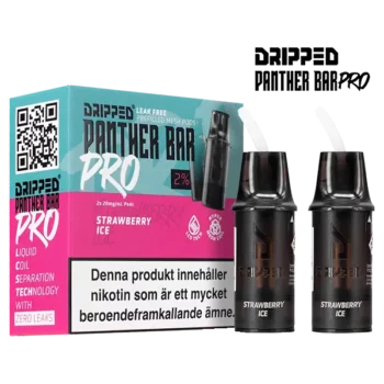 Dripped Panther Bar Pro Strawberry Ice 20 mg/ml nikotin Podsystem med förpackning