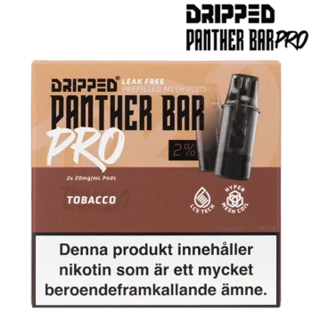 Dripped Panther Bar Pro Tobacco 20 mg Förpackning