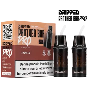 Dripped Panther Bar Pro Tobacco 20 mg/ml nikotin Podsystem med förpackning