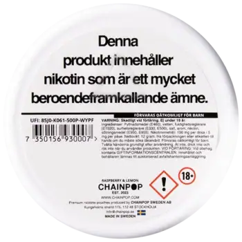 Chainpop Raspberry & Lemon 5 mg