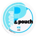 Puff & Pouch Ice - Framsidan beskriver tydligt vilken smak dosan innehåller.