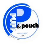 Puff & Pouch Peppermint - Framsidan beskriver tydligt vilken smak dosan innehåller.