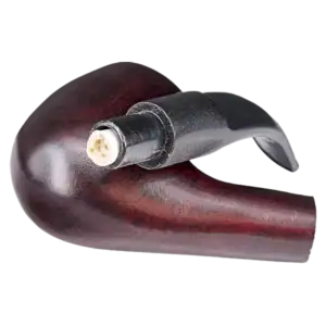 Bilden är ett exempel på hur ett filter är monterat i en pipas munstycke.