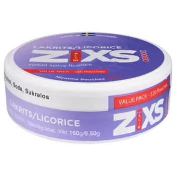 Z!XS Slim Lakrits Jumbo Can 10 mg