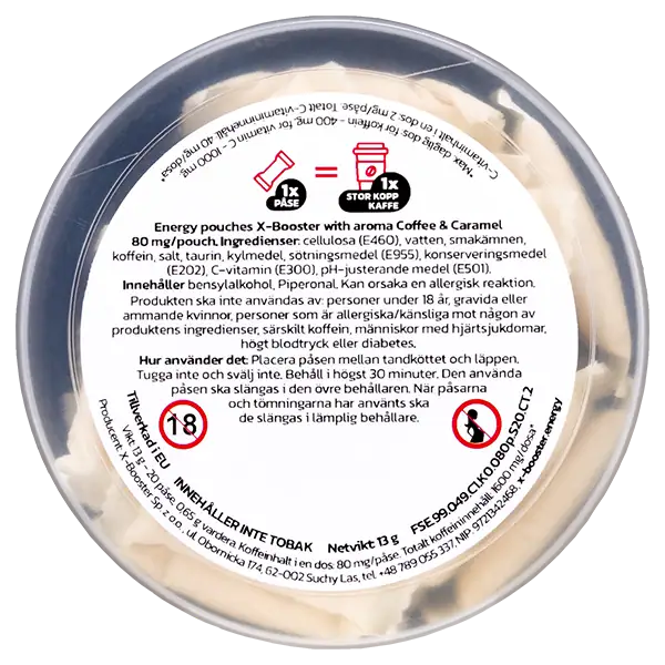 X-Booster Caffeine Coffee & Caramel 80 mg