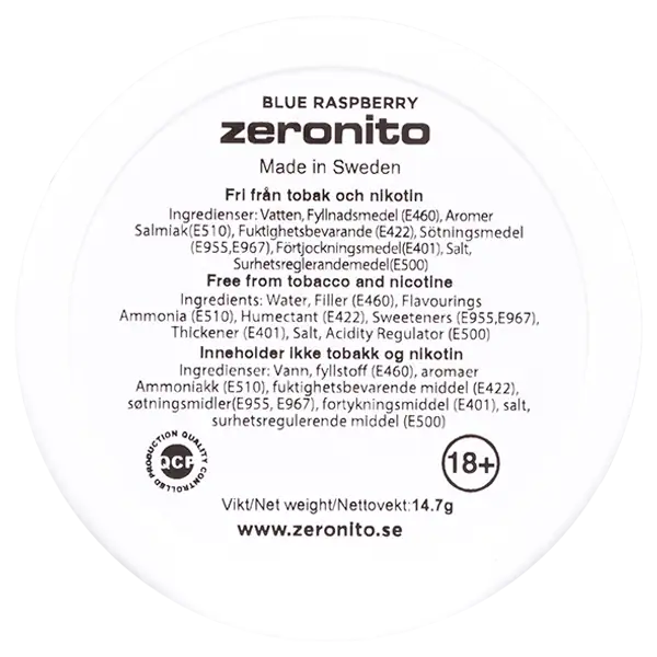 Zeronito Slim Blue Raspberry