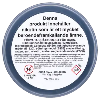 CUBA Cold Dry Black 43 mg
