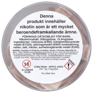 CUBA Apple Juice White 16 mg