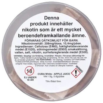 CUBA Apple Juice White 16 mg