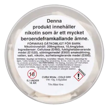 CUBA Cold Dry White 16 mg