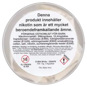 CUBA Grape White 16 mg