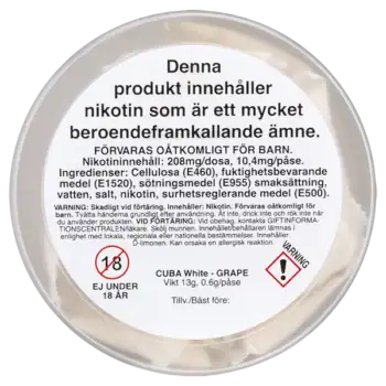 CUBA Grape White 16 mg
