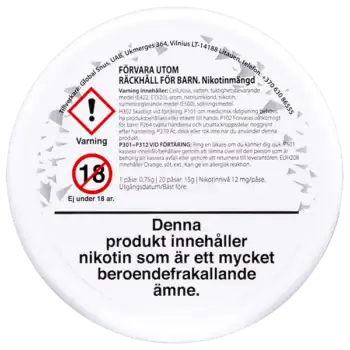 CAMO Orange Bubble Gum Strong 12 mg