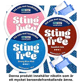 Stingfree Nikotinpåsar med skydd för tandköttet