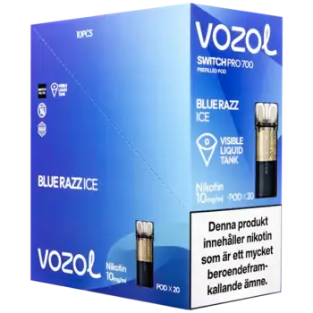 VOZOL Pod Blue Razz Ice 10 mg