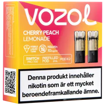 VOZOL Pod Cherry Peach Lemon 10 mg