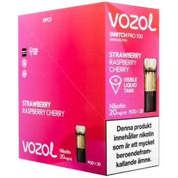 VOZOL Pod Strawberry Raspberry Cherry 20 mg