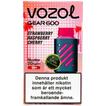 VOZOL Gear 600 Strawberry Raspberry Cherry 20 mg