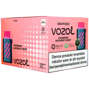 VOZOL Gear 600 Strawberry Raspberry Cherry 20 mg