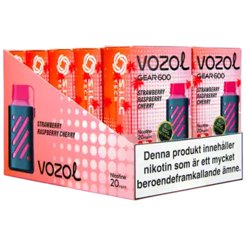 VOZOL Gear 600 Strawberry Raspberry Cherry 20 mg