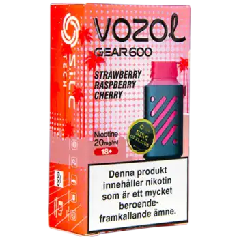 VOZOL Gear 600 Strawberry Raspberry Cherry 20 mg
