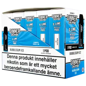 Dinner Lady S-Line Pod Bubblegum Ice 20 mg