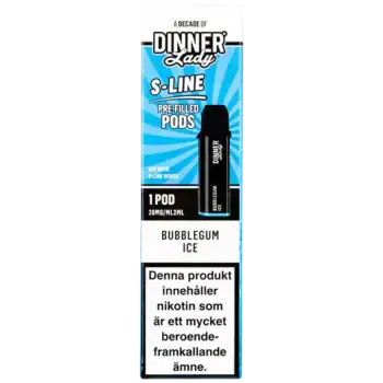 Dinner Lady S-Line Pod Bubblegum Ice 20 mg
