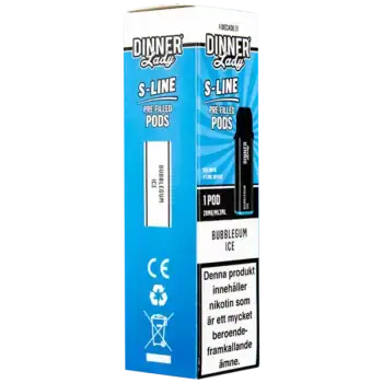 Dinner Lady S-Line Pod Bubblegum Ice 20 mg