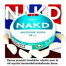 NOR NAKD är nikotinprillor utan påsmaterial. Nikotinprillan smälter istället under läppen.