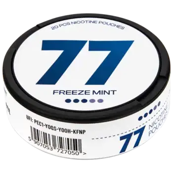 77 Freeze Mint Medium dosa logotyp mint vitt snus