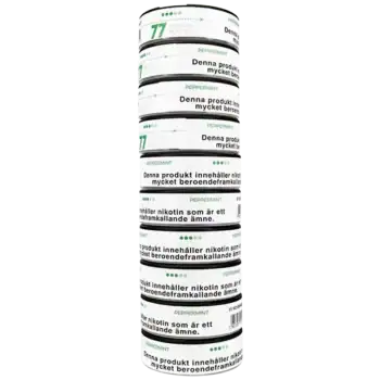 77 Peppermint dosor stock vitt snus 10,4 mg