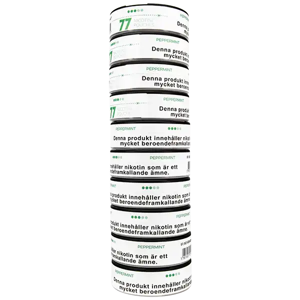 77 Peppermint dosor stock vitt snus 10,4 mg