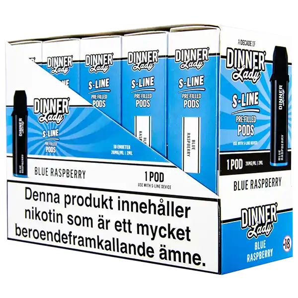 Dinner Lady S-Line Pod Blue Raspberry 20 mg