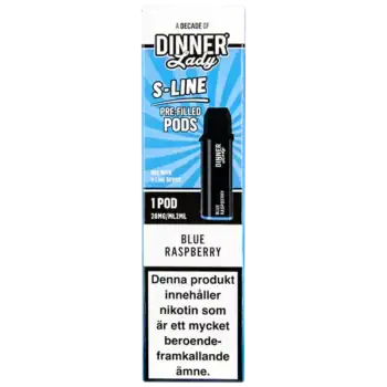 Dinner Lady S-Line Pod Blue Raspberry 20 mg