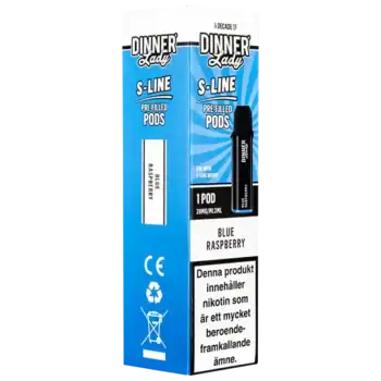 Dinner Lady S-Line Pod Blue Raspberry 20 mg