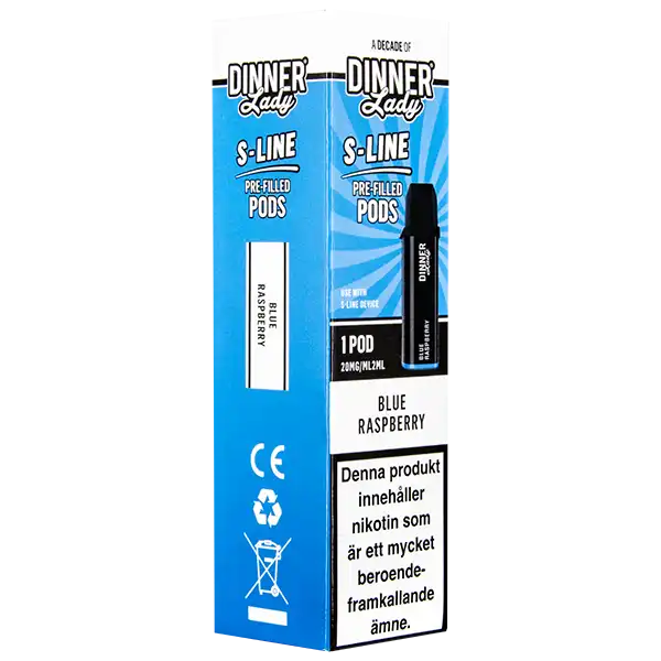 Dinner Lady S-Line Pod Blue Raspberry 20 mg