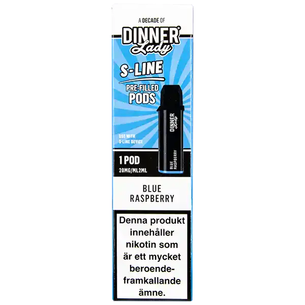 Dinner Lady S-Line Pod Blue Raspberry 20 mg