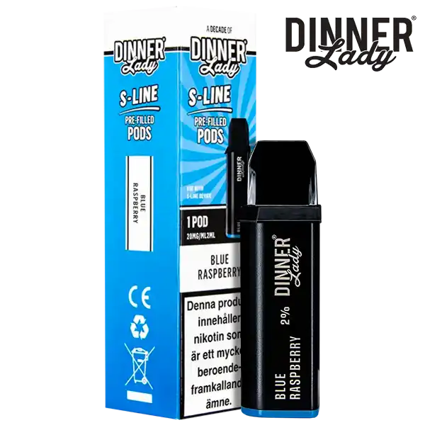 Dinner Lady S-Line Pod Blue Raspberry 20 mg
