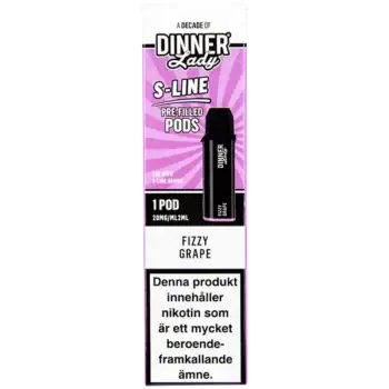 Dinner Lady S-Line Pod Fizzy Grape 20 mg