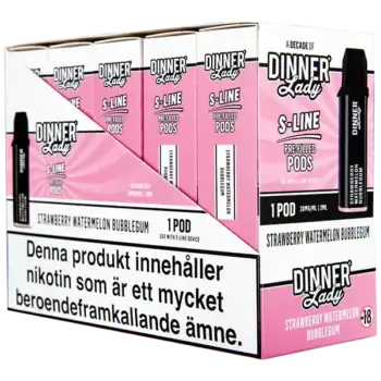 Dinner Lady S-Line Pod Strawberry Watermelon Bubblegum 20 mg