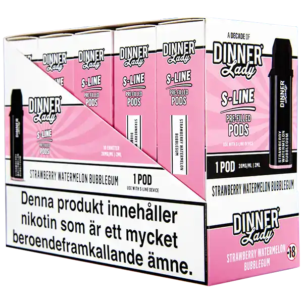 Dinner Lady S-Line Pod Strawberry Watermelon Bubblegum 20 mg