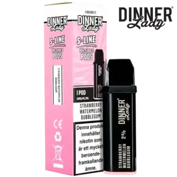 Dinner Lady S-Line Pod Strawberry Watermelon Bubblegum 20 mg