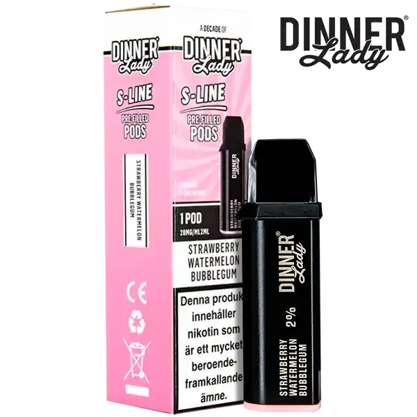 Dinner Lady S-Line Pod Strawberry Watermelon Bubblegum 20 mg