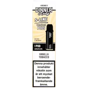 Dinner Lady S-Line Pod Vanilla Tobacco 20 mg