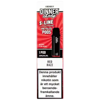 Dinner Lady S-Line Pod Red Razz 20 mg