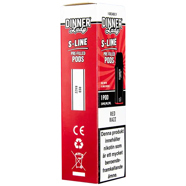 Dinner Lady S-Line Pod Red Razz 20 mg