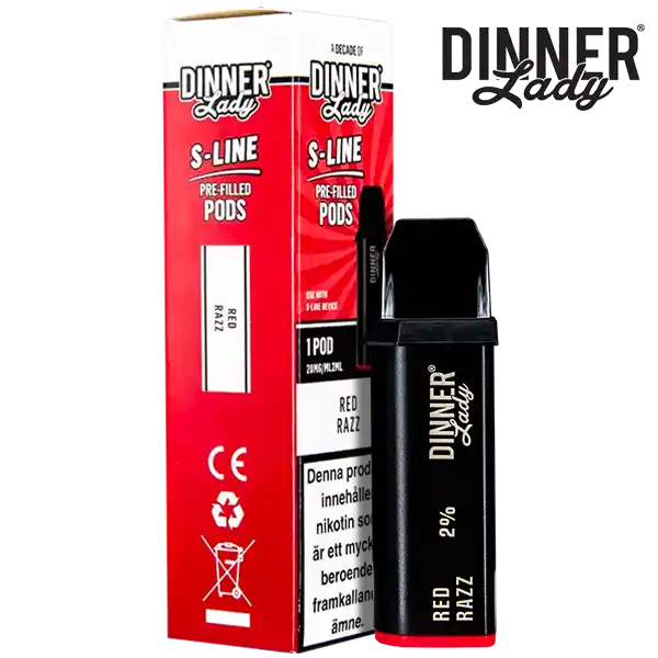 Dinner Lady S-Line Pod Red Razz 20 mg