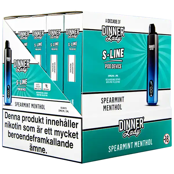 Dinner Lady S-Line Pod Kit Spearmint Menthol 20 mg