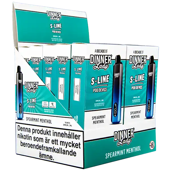 Dinner Lady S-Line Pod Kit Spearmint Menthol 20 mg