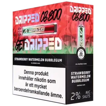 Dripped Crystal Bar Strawberry Watermelon Bubblegum 20 mg